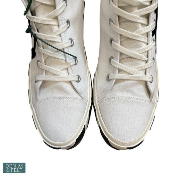 Off-White Vulcanized Logo Mid Top Sneakers‎ White Black Designer Streetwear main image 9